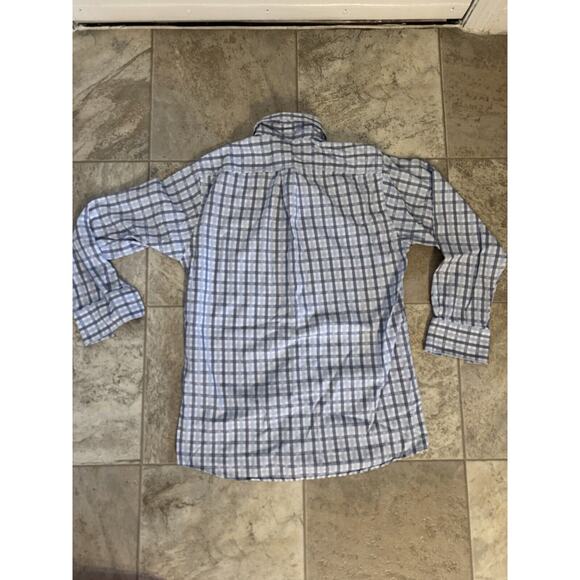 Michael Kors Button Down Shirt Men's Medium 100% Cotton Blue Plaid 15 32/33 - Picture 6 of 6